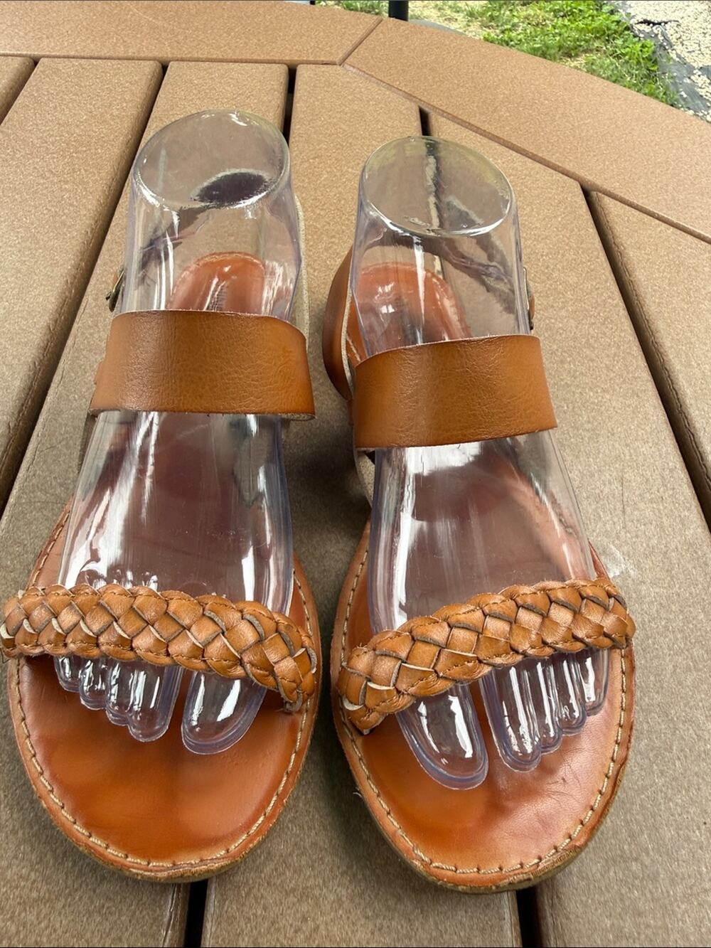 Nine West Coffee Brown Woven Sandals Size 9.5